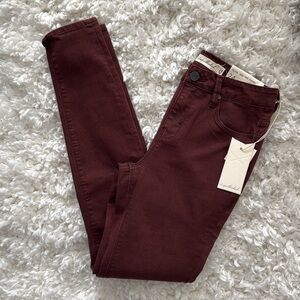 NWT Anthropologie Unpublished Olivia- High Rise Skinny Jeans Brick -24